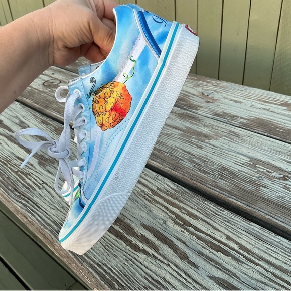 VANS x One Piece Old Skool Devil Fruit Sneakers Shoes Blue Mens 5.5 Womens 8.5 - Picture 11 of 12